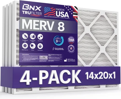 Miniatura 41 de BNX TruFilter - Filtro de aire MERV 8 de 16 x 25 x 1 pulgadas (paquete de 12) – Fabricado en Estados Unidos – Protección contra el polvo