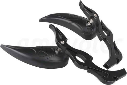 Miniatura 4 de Espejos laterales retrovisores de motocicleta para Sportster XL 883 1200 Road King V-Rod Street Glide Electra Glide Dyna Softail 1990-2022. (negro-1)