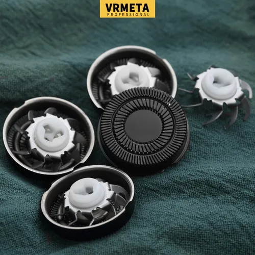 Miniatura 2 de 4 cuchillas de repuesto para cabeza de afeitadora para Skull Pitbull Carver PRO 4 cabezales de repuesto para maquinilla de afeitar eléctrica (negro)