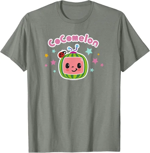 Miniatura 5 de CoComelon Camiseta clásica con logotipo de cara sonriente centrada, Negro