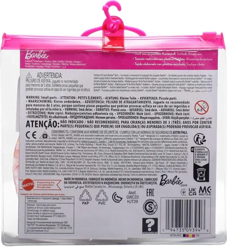 Miniatura 3 de Barbie & Ken Fashions Paquete de 2 - Conjunto de ropa y accesorios, 1 traje de baño, pareo y visera para muñeca Barbie y 1 camisa tropical, traje