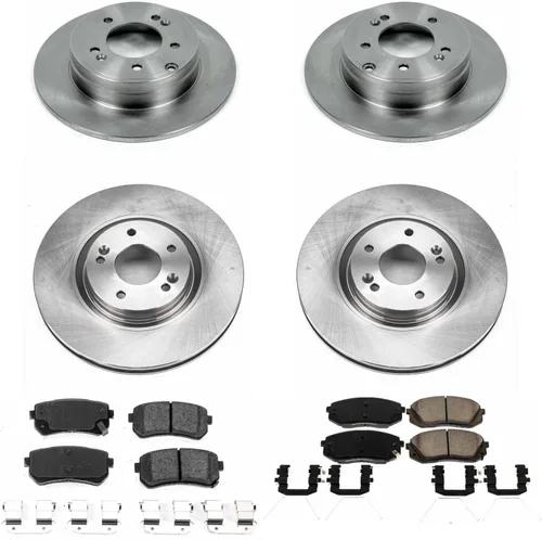 Miniatura 2 de Power Stop KOE7510 Autospecialty Kit de frenos de repuesto delantero y trasero - Rotores de freno OE y pastillas de freno de cerámica