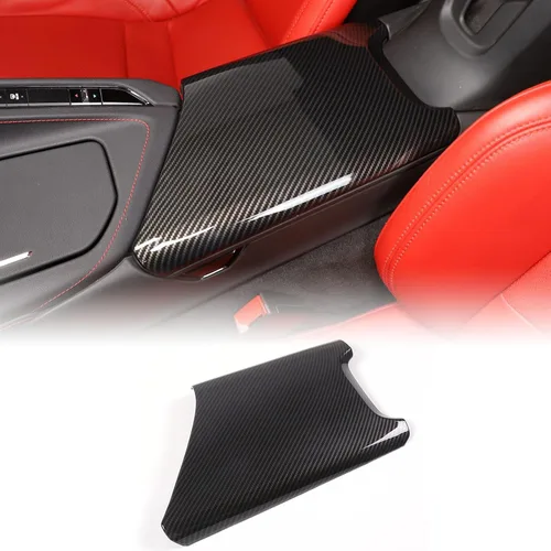 Miniatura 45 de CHEAYAR Funda de cargador de teléfono con patrón de fibra de carbono compatible con Chevrolet Corvette C8 2020-2023, funda de carga inalámbrica