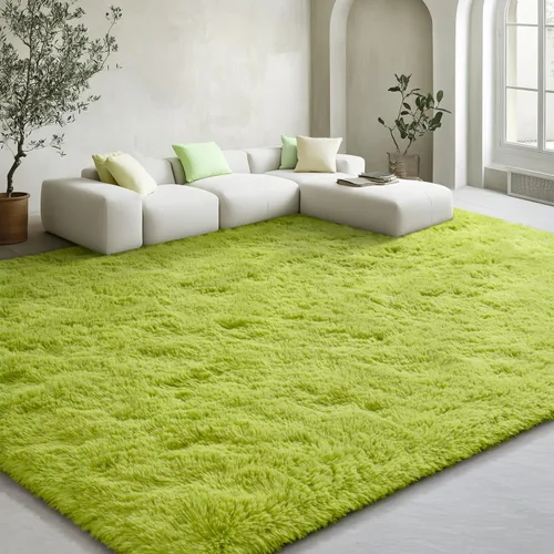 Miniatura 37 de EVOIONOS - Alfombra redonda gris para dormitorio, 5x5 pies; alfombras circulares suaves y esponjosas para sala de estar, alfombras de felpa peludas
