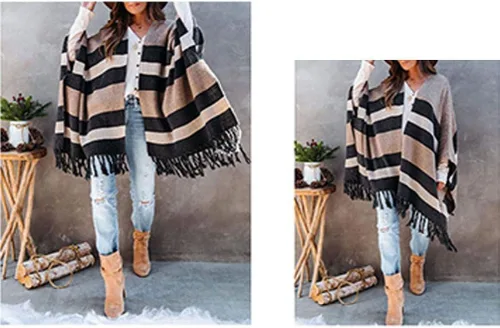 Miniatura 6 de Suéter de punto de pashmina de moda para mujer