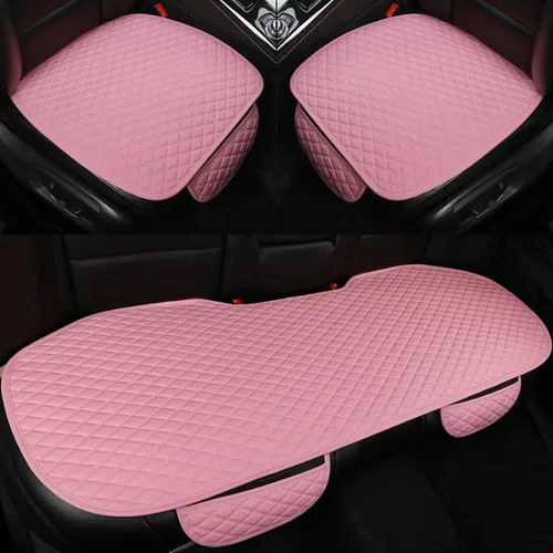 Miniatura 12 de West Llama Fundas Protectoras Inferiores de Cuero PU para Asientos de Automóvil Incluyen 1 Par de Almohadillas Protectoras de Asiento Delantero