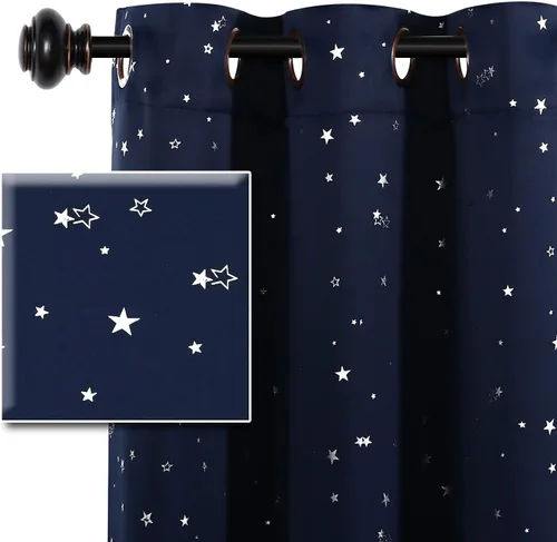 Miniatura 11 de H.VERSAILTEX Cortinas opacas para dormitorio, con estampado de ramas de árbol, con aislamiento térmico y ojales, cortinas de ventana gruesas y Gris