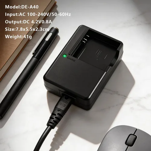 Miniatura 4 de DE-A40 DE-A40B Cargador de batería compatible con cámara Panasonic LUMIX DeA40 CGA-S008 S008E DMW-BCE10 BCE10 DMC-FS3 FS5 FS20 FX38 FX3 Adaptador
