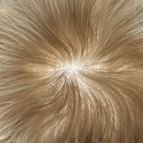 Miniatura 194 de Toupee para hombres nudos blanqueados hombres toupee hairpieces europeo virgen sistema de reemplazo de cabello humano suave encaje francés hombres
