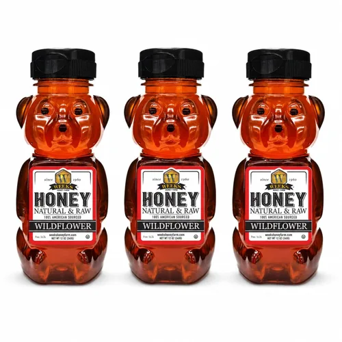 Miniatura 12 de WEEKS HONEY Jarra de miel de flores silvestres, 48 onzas