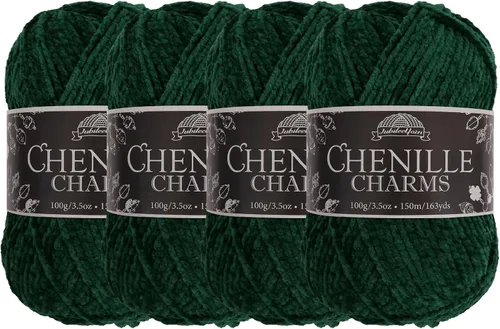 Miniatura 52 de JubileeYarn - Hilo de chenilla (3.53 oz/poliéster peinado, circonita), 1 pastel