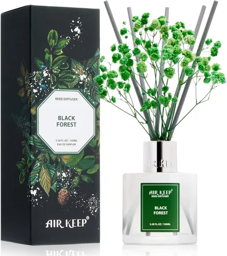Miniatura 52 de Airkeep Juego de difusor de junco, 3.38 onzas líquidas (3.4 fl oz), difusor de aceite de niebla marina y sal marina con 8 varillas de caña, difusor