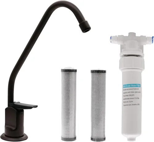 Miniatura 13 de Westbrass CO128-11 Kit de grifo dispensador de agua fría pura estilo Touch-Flo de 8 pulgadas con unidad de filtro en línea debajo del fregadero y 2