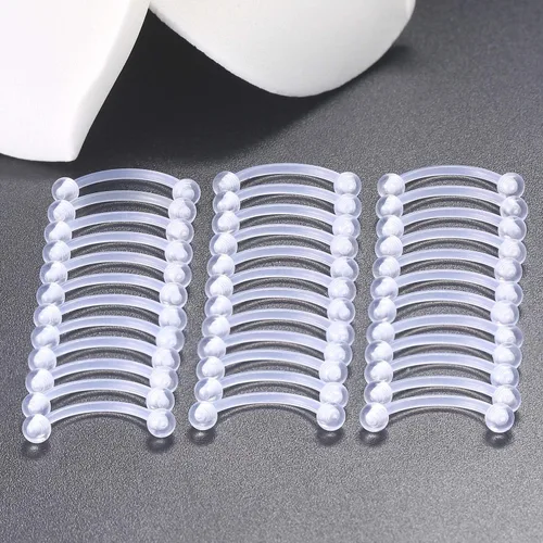 Miniatura 3 de 16G - Piercing de plástico transparente para cejas, ojos de serpiente, lengua, acrílico, bioflex, cartílago, hélix, tragus, pezón, vientre, labio