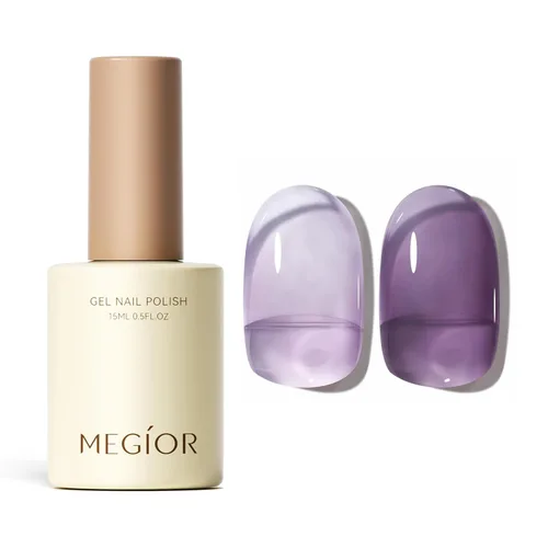 Miniatura 86 de MEGIOR Esmalte de uñas de gel blanco de 0.5 fl oz, color blanco antiguo, secado con luz UV, esmalte de gel francés, arte de uñas, salón de manicura