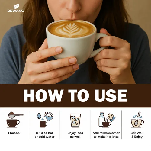 Miniatura 6 de Mezcla instantánea de café de hongos con 6 hongos con melena de león, cordyceps, reishi, trompeta rey, shiitake y cola de pavo – Apoya la energía