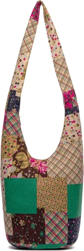 Miniatura 16 de Bolsa de hombro para mujer, de lona en estilo hippie/bohemio para llevar cruzada al hombro, disponible en diferentes colores y estampados