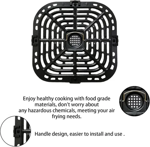 Miniatura 5 de Zerodis Sartén de repuesto para freidora de aire, placa de parrilla para freidora de aire, bandeja de placa de cocina, accesorios para freidora