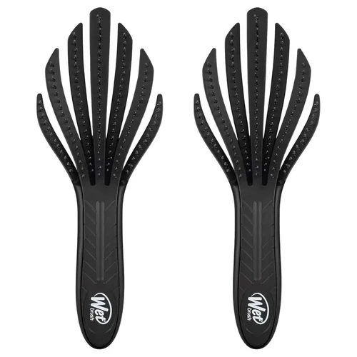 Miniatura 15 de Wet Brush Go Green Cepillo desenredante para rizos, negro, cerdas desenredantes IntelliFlex ultrasuaves que se deslizan a través de los enredos