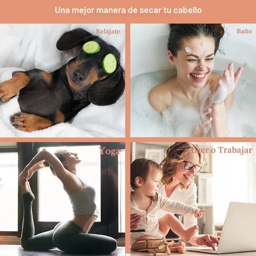 Miniatura 5 de Bonita toalla de pelo de microfibra con diseño de gato para niños, paquete de 3 toallas de secado rápido, turbante de pelo divertido con giro