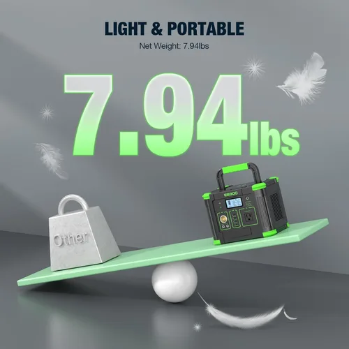 Miniatura 6 de GRECELL Estación de energía portátil de 330 W con panel solar de 100 W, estación de energía portátil de 288.6 Wh, generador solar de 330 W, salidas