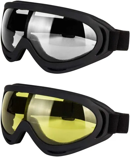 Miniatura 13 de LJDJ Gafas de esquí para motocicleta, gafas de snowboard, juego de 2 – Dirt Bike ATV Motocross anti-UV ajustables para montar fuera de carretera