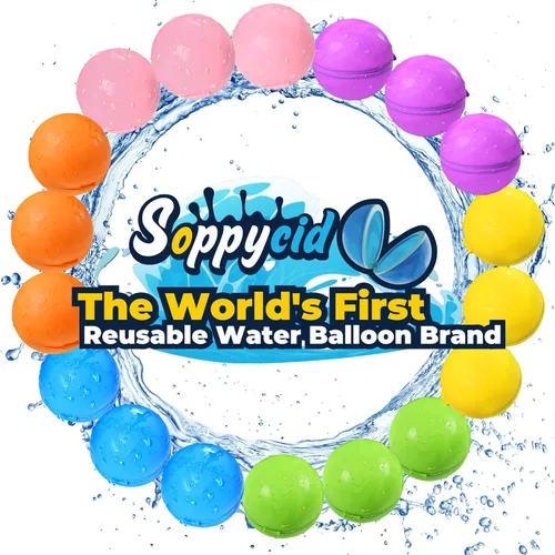 Miniatura 10 de SOPPYCID - Globos de agua reutilizables, sin látex, bomba de agua para piscina, sin atar, fácil llenado rápido, bolas de agua magnéticas