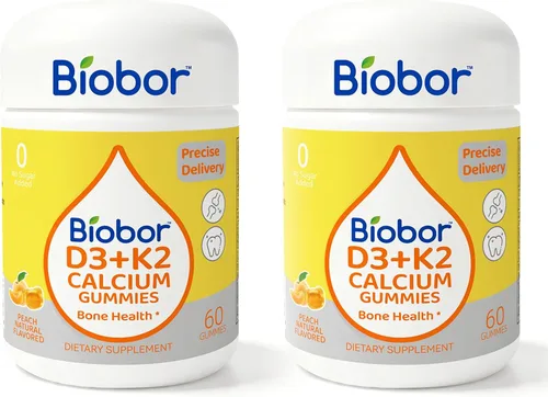 Miniatura 9 de Biobor Gomitas naturales de vitamina D3 K2, 5000 UI de vitamina D3 y 100 mcg de vitamina K2 (MK-7), apoya los huesos saludables, suplemento de salud