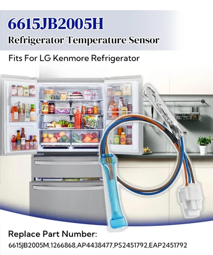 Miniatura 2 de 6615JB2005H - Sensor de temperatura de descongelación para refrigerador LG Kenmore, reemplaza 6615JB2005M, 1266868, AP4438477, PS2451792