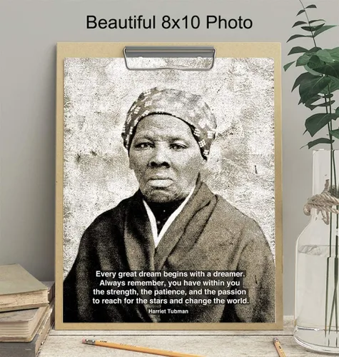 Miniatura 3 de Impresión artística negra de derechos civiles afroamericanos, cita motivacional de Harriet Tubman, decoración del hogar u oficina, regalo inspirador
