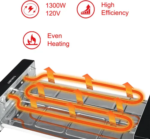 Miniatura 6 de TAMARIT Raclette - Parrilla eléctrica 3 en 1, portátil, barbacoa coreana interior con 8 paletas, apta para lavavajillas, parrilla antiadherente
