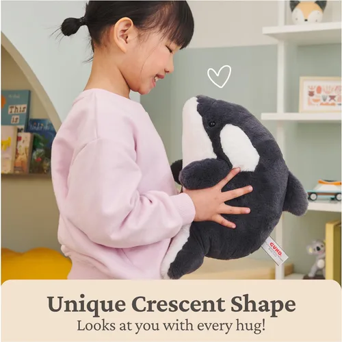 Miniatura 6 de GUND Flynn Orca Ballena de peluche, animal de peluche prémium de ballena para edades de 1 año en adelante, negro/blanco, 10 pulgadas