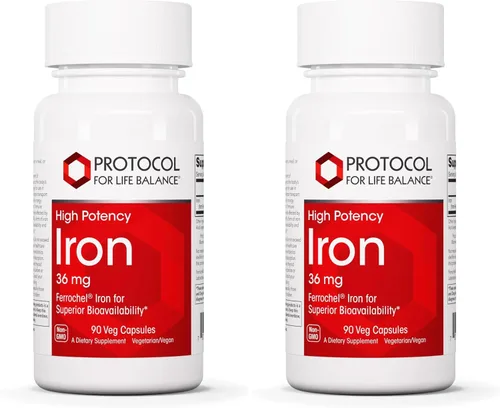 Miniatura 8 de Protocol for Life Balance Hierro 36 mg Ferrochel Biodisponible - para energía y apoyo inmunológico - Mitocondrias de bisglicinato - Vegano, Halal