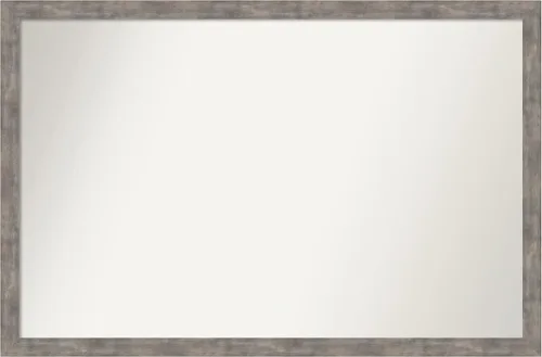 Miniatura 143 de Amanti Art Silver Bathroom Mirror for Over Sink, 24x49 Custom Made Marred Pewter Rectangle Vanity Mirror, Oversize Casual Wood Frame, Hangs Estaño