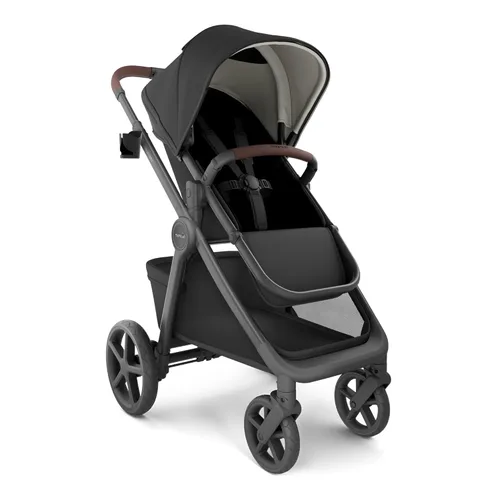 Miniatura 21 de Mompush cochecito estándar de tamaño completo, plegable en un solo paso, asiento con orientación delantera o trasera para niños, cesta de fácil Negro