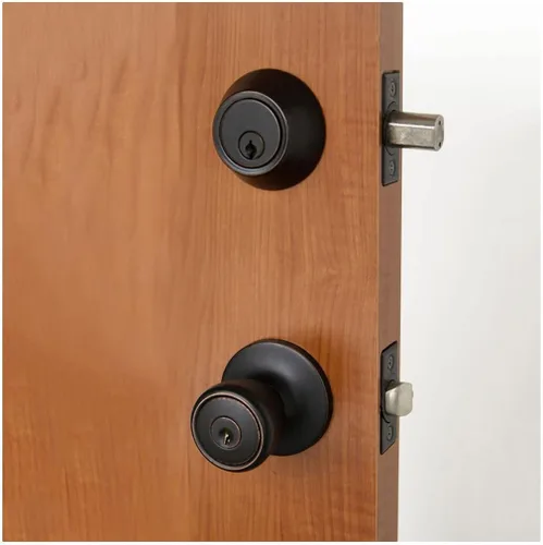 Miniatura 2 de Design House 728733 - Pomo universal para puerta de entrada y cerrojo (6 vías, bronce aceitado)
