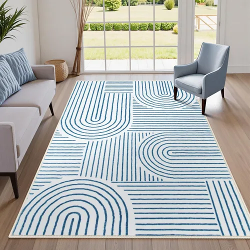 Miniatura 9 de Lahome - Alfombras abstractas de 8 x 10 para sala de estar, alfombras suaves de 8 x 10 en verde para dormitorio, alfombra antideslizante, alfombra