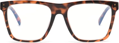 GLINDAR Lentes de bloqueo de luz azul para mujeres y hombres, anteojos cuadrados de gran tamaño para computadora que reducen la fatiga ocular,