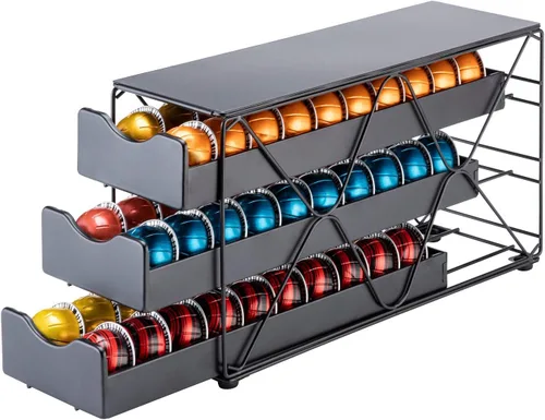 Miniatura 3 de FlagShip Soporte para cápsulas Nespresso, cajón Vertuo, soporte grande para cápsulas de café de niveles Mullti (3 niveles (capacidad de 60 cápsulas))