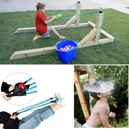 Miniatura 3 de Lanzador de globos de agua; tirachinas para globos de agua; tirachinas de globos de Beast Waters/cañón/lanzador; (azul oscuro 2)