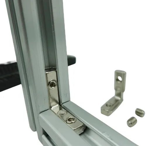 Miniatura 7 de SANTIE Perfil de aluminio con ranura en T de 7.874 in, 1 extrusión plateada 2020 de 0.787 x 0.787 in con riel lineal estándar europeo y corte