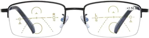 Miniatura 11 de MIRYEA Lentes de lectura progresivos multifocales para computadora, bloqueo de luz azul, sin línea, lectores multifocales para hombres y mujeres