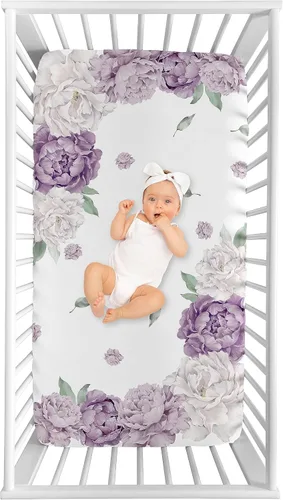 Miniatura 16 de Sweet Jojo Designs Sábanas ajustables para cuna de bebé (rosa sólido) para niñas, guardería infantil, habitación de niños pequeños - Tamaño estándar