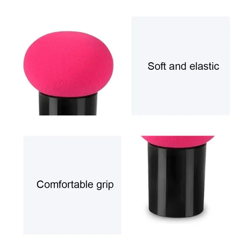 Miniatura 3 de 2 esponjas de maquillaje, esponjas de maquillaje con asas, estuches de maquillaje para cremas y polvos de base (hongo A)