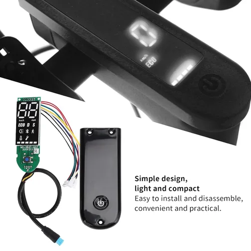 Miniatura 4 de Velocímetro de scooter eléctrico, pantalla LCD con luz de fondo, tablero digital de 36 V 3.780 x 1.417 in, para viajeros urbanos y entusiastas