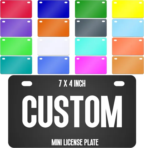 Placa de matrícula personalizada para motocicleta - Placa de matrícula mini personalizada - Placa de matrícula para vehículo todo terreno - Placa de