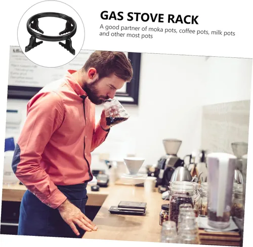 Miniatura 2 de MAGICLULU 1 jaula para ollas de trabajo en soportes para ollas, cafetera reductor de gas, estufa de café, estufa, quemador de rejilla, anillo