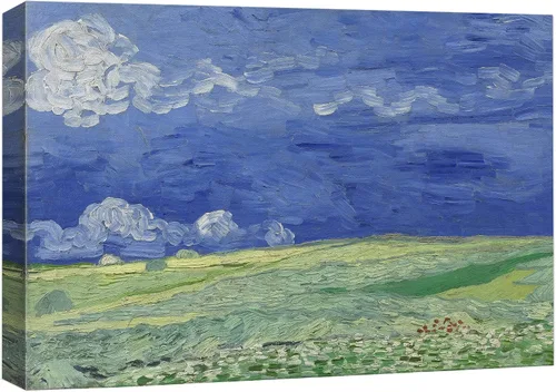 Miniatura 18 de Van Gogh - Lienzo con diseño giclée de olivos con cielo amarillo y sol, arte de pared de galería, estirado y enmarcado, listo para colgar, 24 x 36