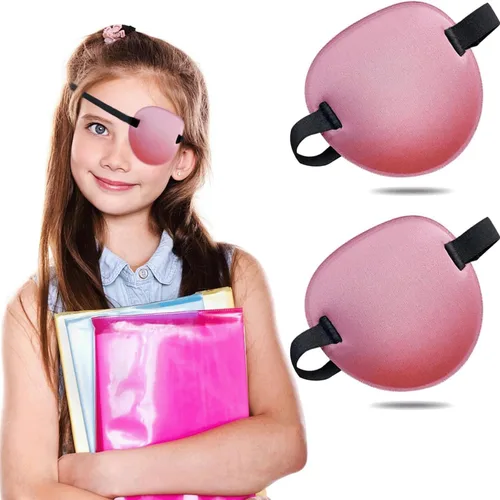 Parche ocular, 2 unidades de parche ocular ajustable 3D, parches oculares médicos para ojo derecho o izquierdo, parches oculares para ambliopía u