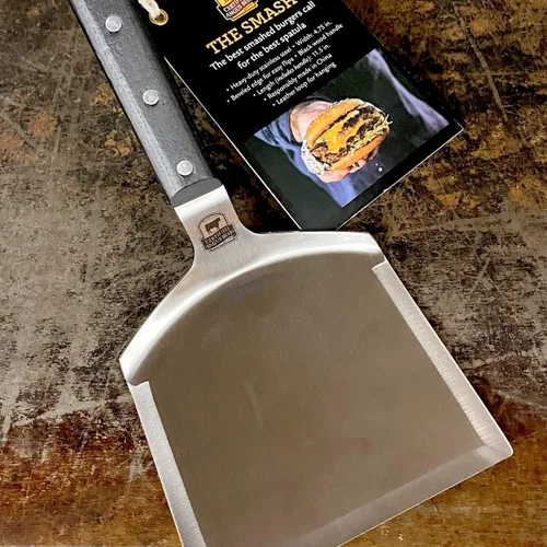 Miniatura 4 de Certified Angus Beef The Smash - Espátula de hamburguesa Big Smash de acero inoxidable resistente para accesorios de plancha, utensilios de cocina